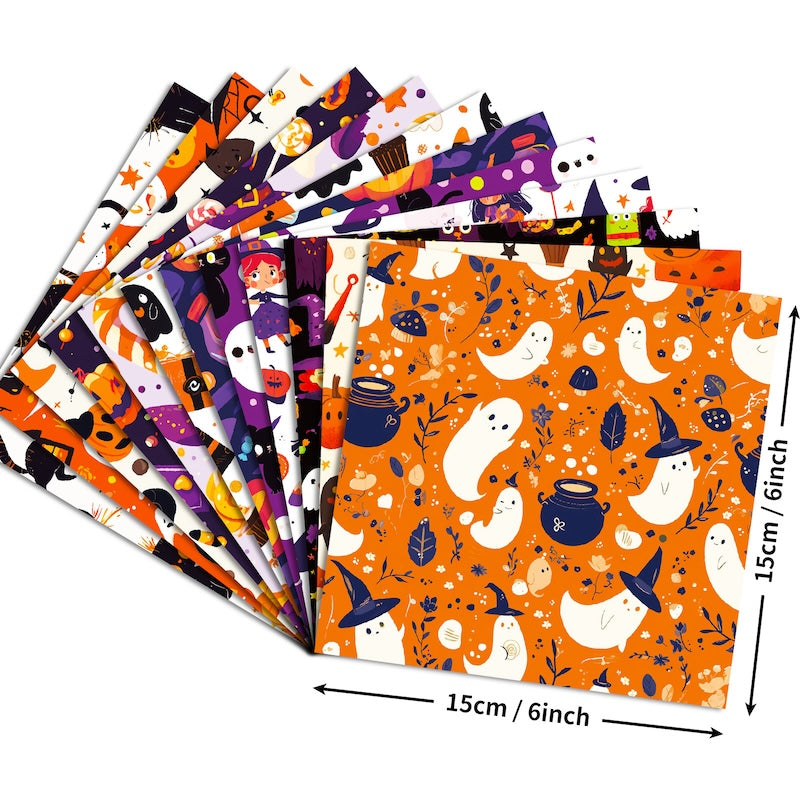 12-Sheet Halloween DIY Paper Set