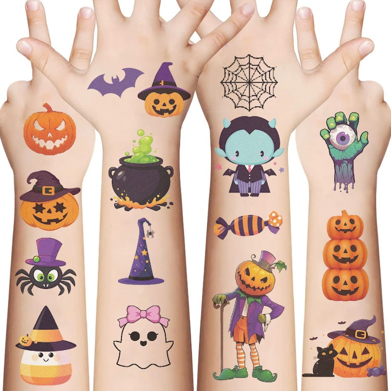 Cute Temporary Tattoos 10 Sheets - Halloween