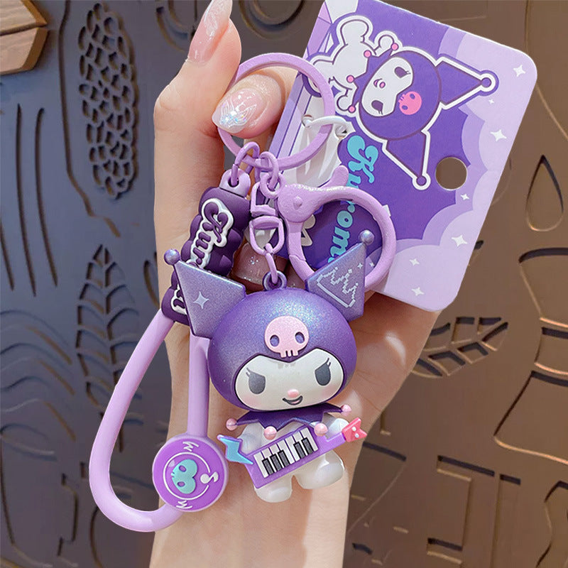 Kuromi Electronic Music Party Keychain Collection