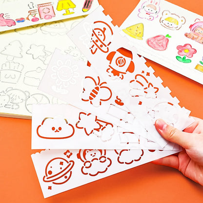 Cute Drawing Stencil 4 PCS Ruler Set