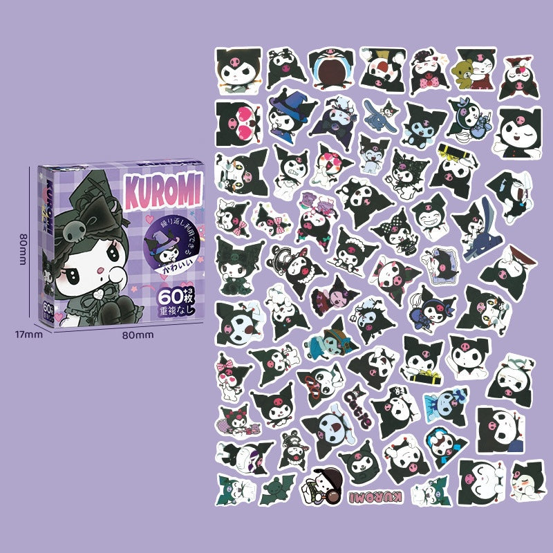 Cute Waterproof Sticker Gift Box – 63PCS Set