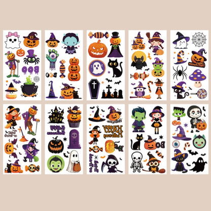 Cute Temporary Tattoos 10 Sheets - Halloween
