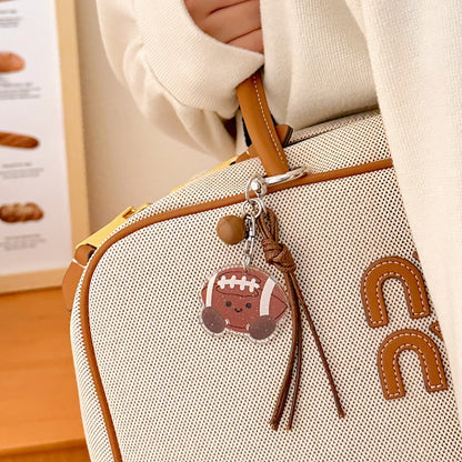 Cute Sports Acrylic Bell Keychain Charm