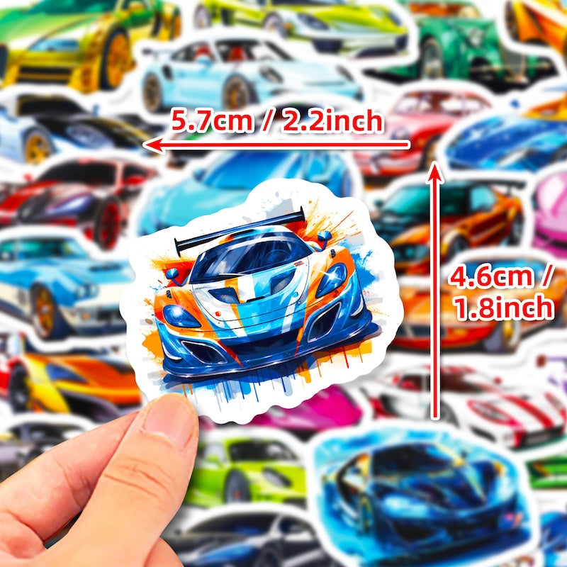 50PCS DIY Waterproof Stickers - Sports Car