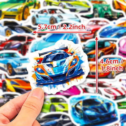50PCS DIY Waterproof Stickers - Sports Car