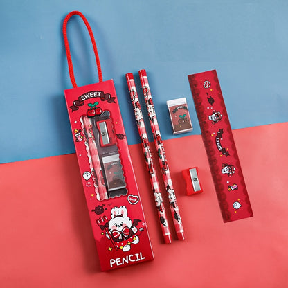 Cute Cartoon 5 PCS Stationery Set