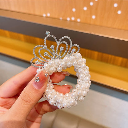 Princess Crown Pearl Hair Tie