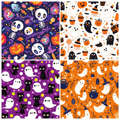 12-Sheet Halloween DIY Paper Set