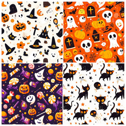 12-Sheet Halloween DIY Paper Set