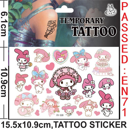 Temporary Tattoos for Kids Single Pack