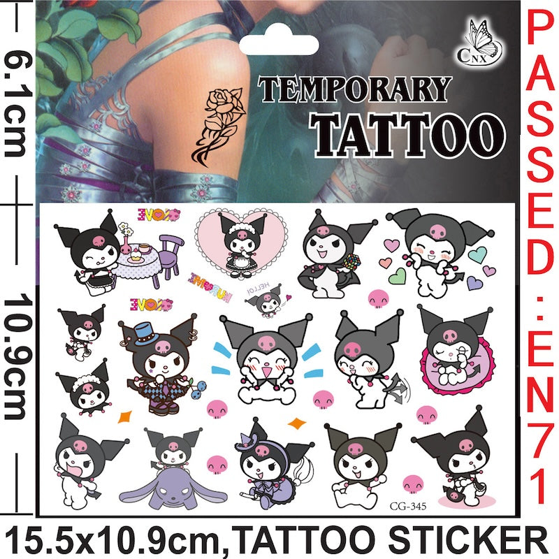 Temporary Tattoos for Kids Single Pack