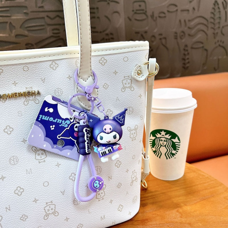 Kuromi Electronic Music Party Keychain Collection