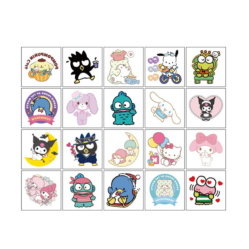 Kids Temporary Tattoo Stickers 5x5cm 20PCS Set