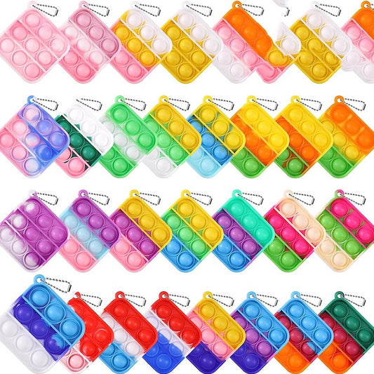 Pop Fidget Bubble Keychains – 12PCS Set
