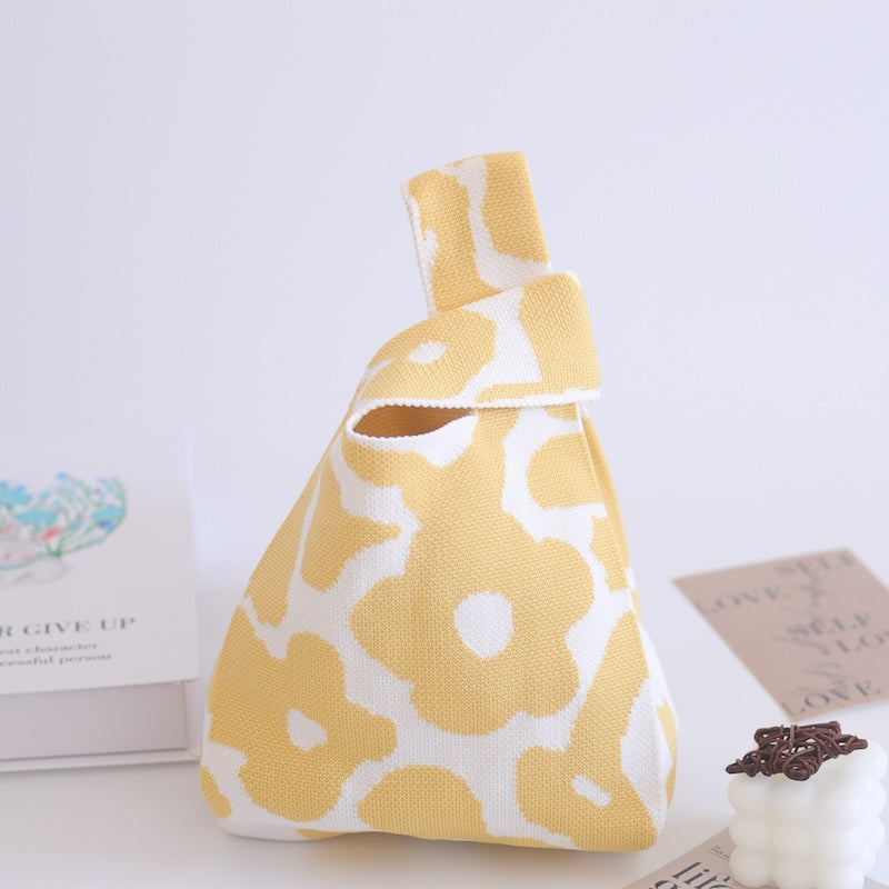 Cute Pattern Knitted Tote Bag