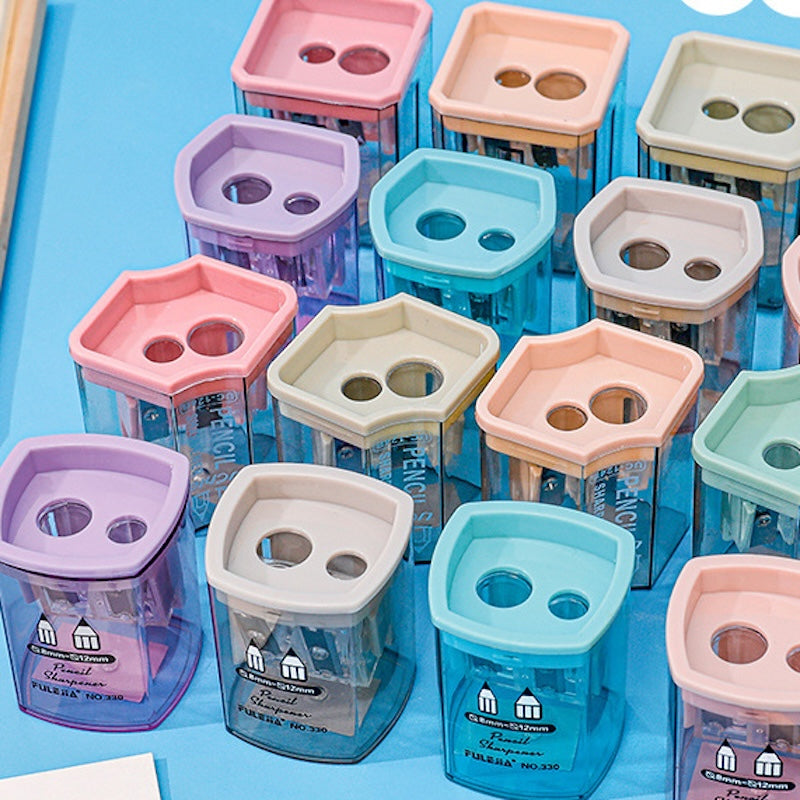 Cute Dual-Hole Pencil Sharpener