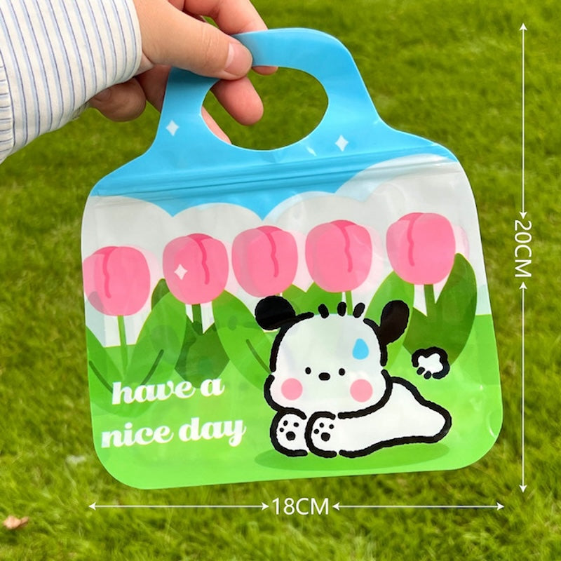 Cute Cartoon Resealable Handle Gift Bags