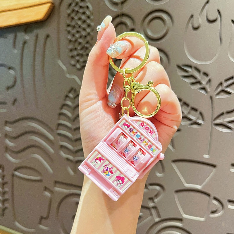 Cute Cartoon Pull-to-Reveal Keychain