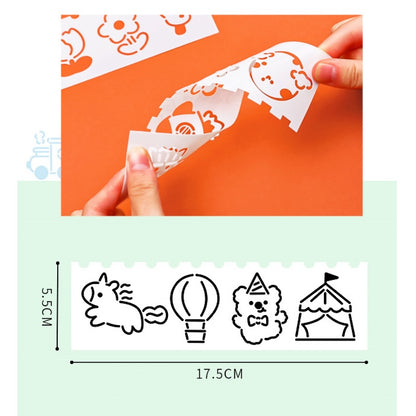 Cute Drawing Stencil 4 PCS Ruler Set