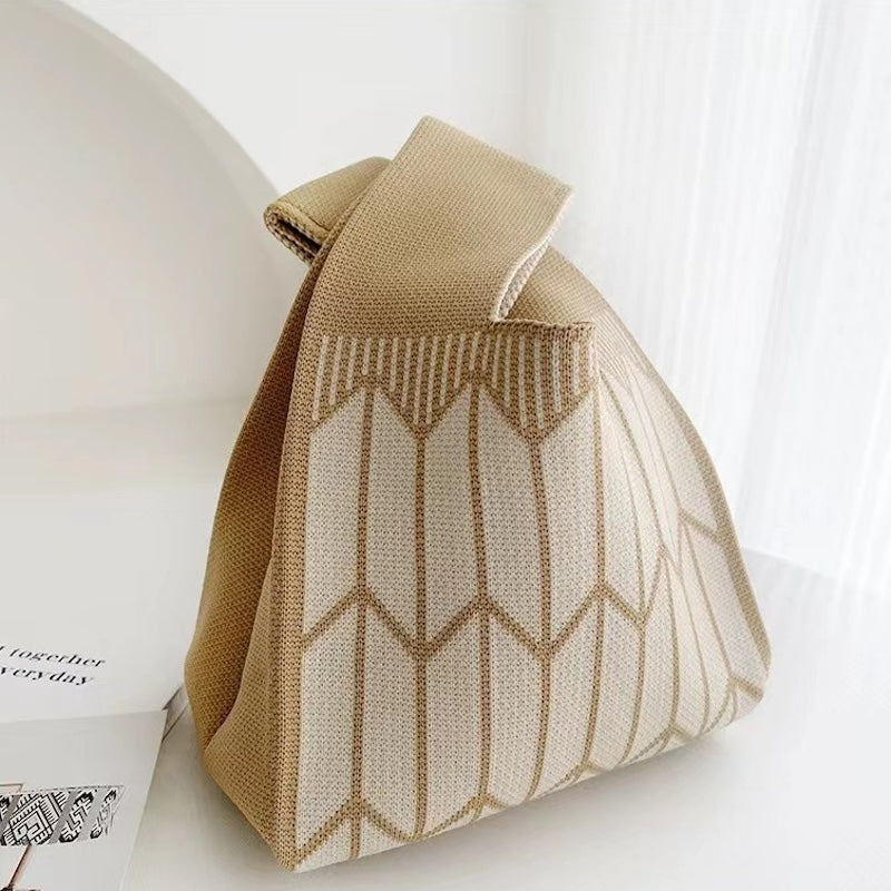 Cute Pattern Knitted Tote Bag