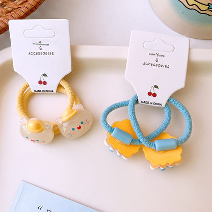 Cute Resin Animal Hair Ties – Set of 2