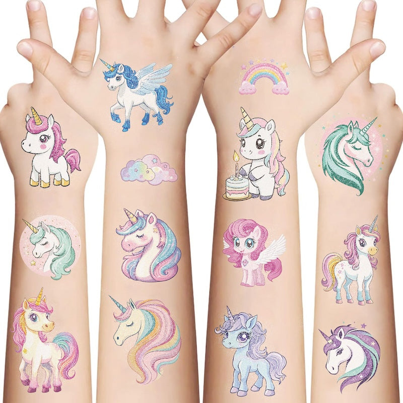 Cute Temporary Tattoos 10 Sheets - Unicorns