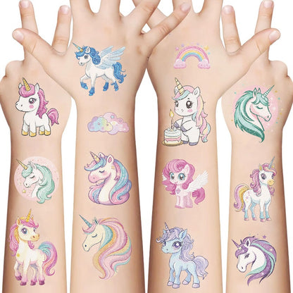 Cute Temporary Tattoos 10 Sheets - Unicorns