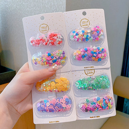 Cute Transparent Glitter Shaker Hair Clip