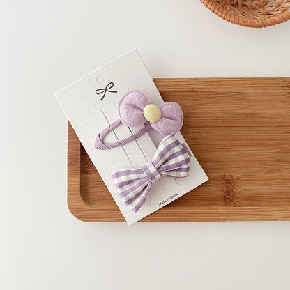 Dreamy Purple Bow Hair Clips