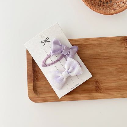 Dreamy Purple Bow Hair Clips