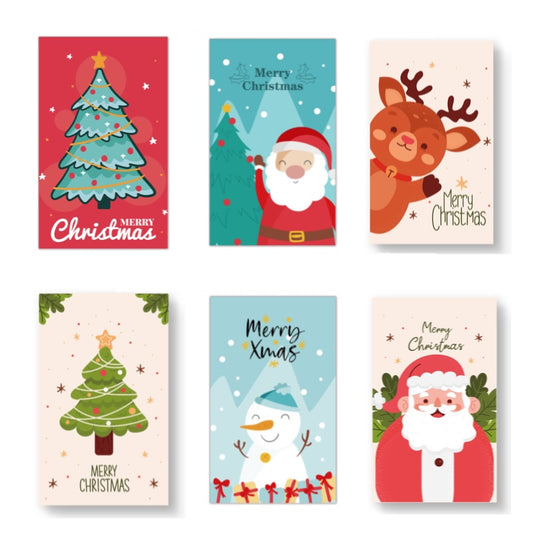 Mini Christmas Greeting Cards – Cute Thank-You Card (Pack of 10)