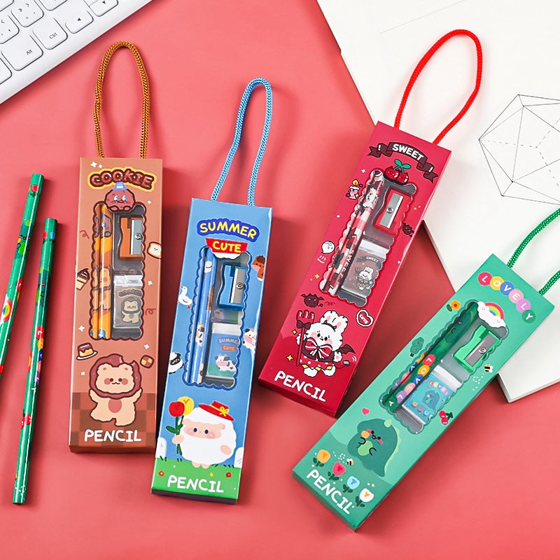 Cute Cartoon 5 PCS Stationery Set