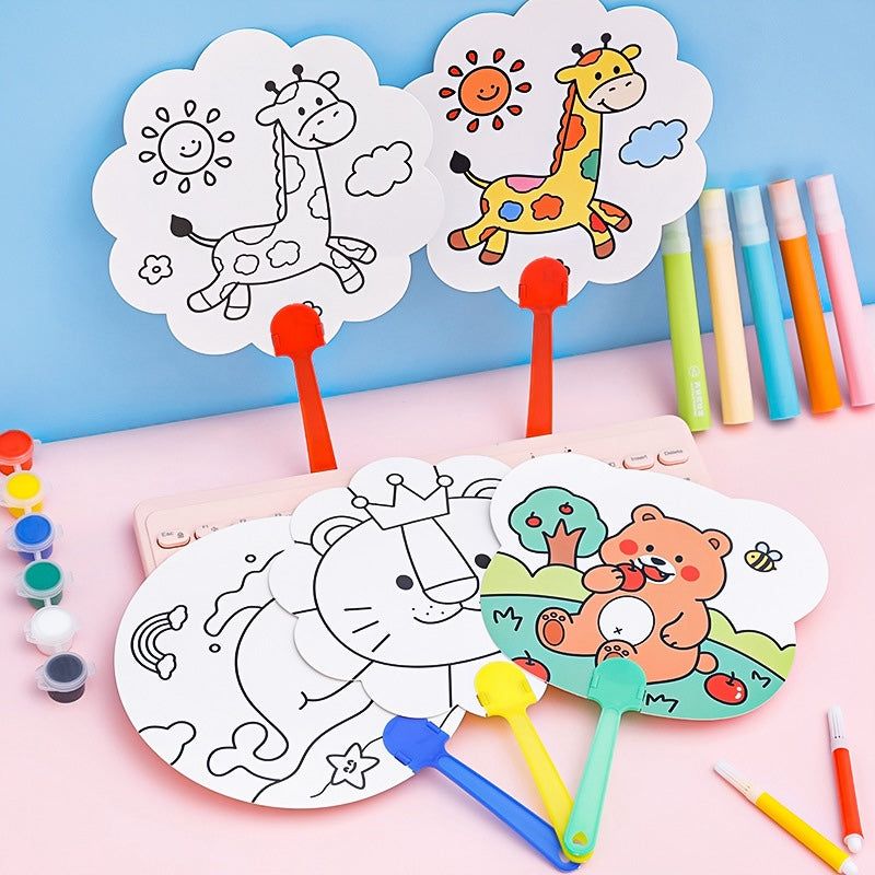 Cute DIY Painting Hand Fan