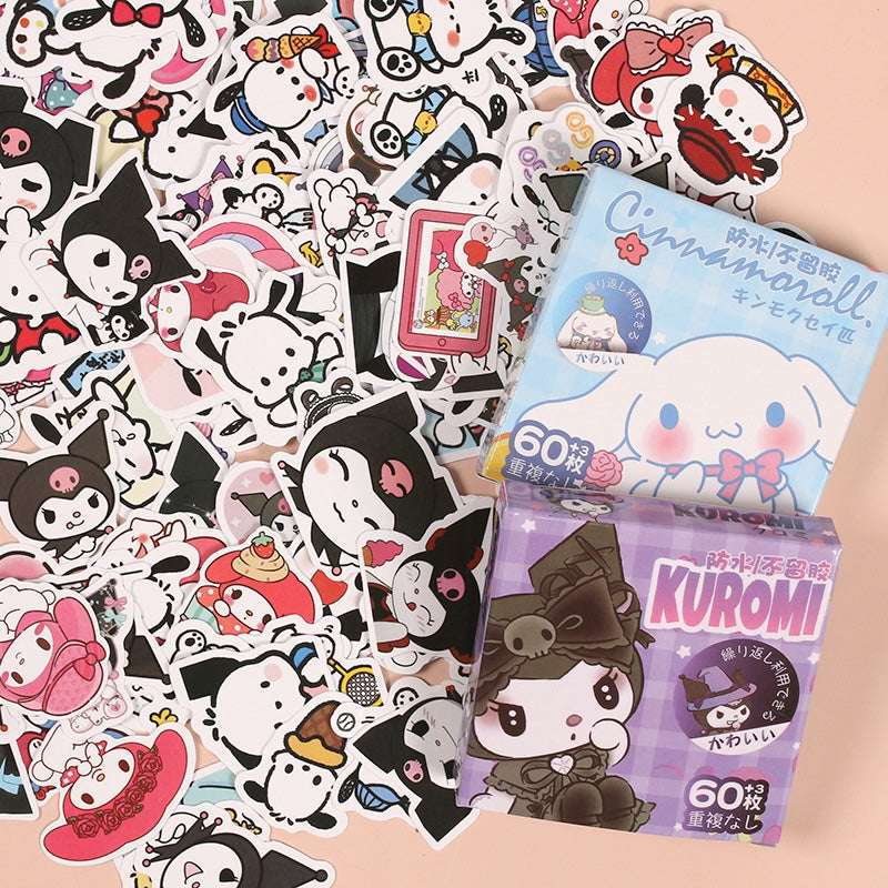 Cute Waterproof Sticker Gift Box – 63PCS Set
