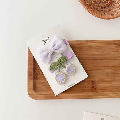 Dreamy Purple Bow Hair Clips