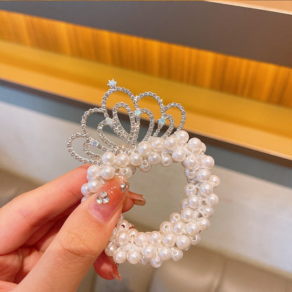 Princess Crown Pearl Hair Tie