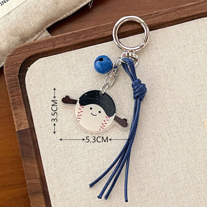 Cute Sports Acrylic Bell Keychain Charm