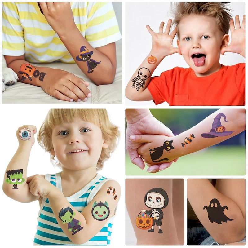 Cute Temporary Tattoos 10 Sheets - Halloween