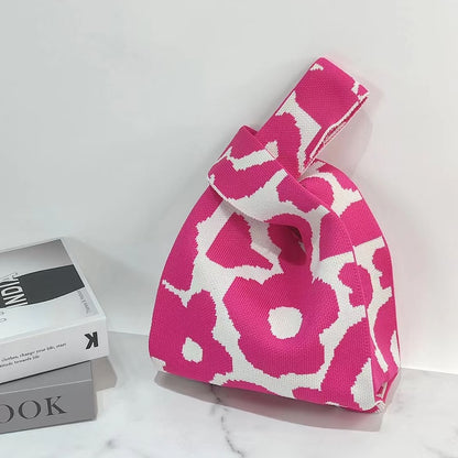 Cute Pattern Knitted Tote Bag