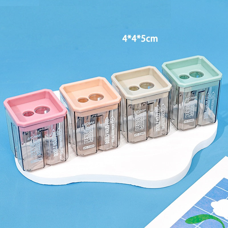 Cute Dual-Hole Pencil Sharpener