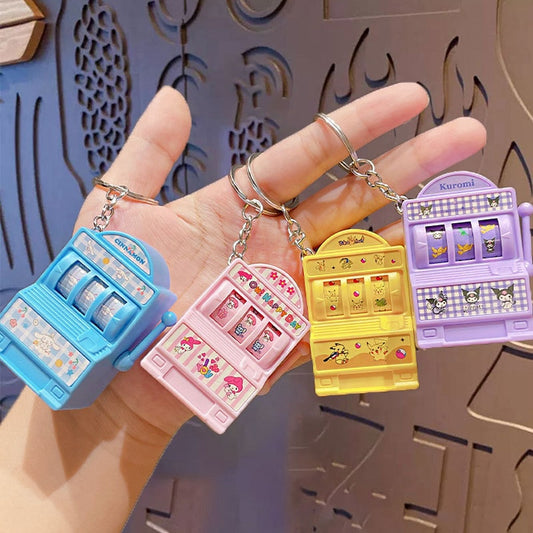 Cute Cartoon Pull-to-Reveal Keychain