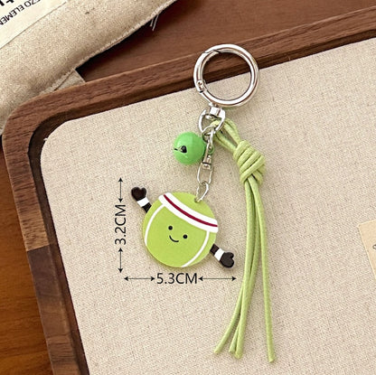 Cute Sports Acrylic Bell Keychain Charm