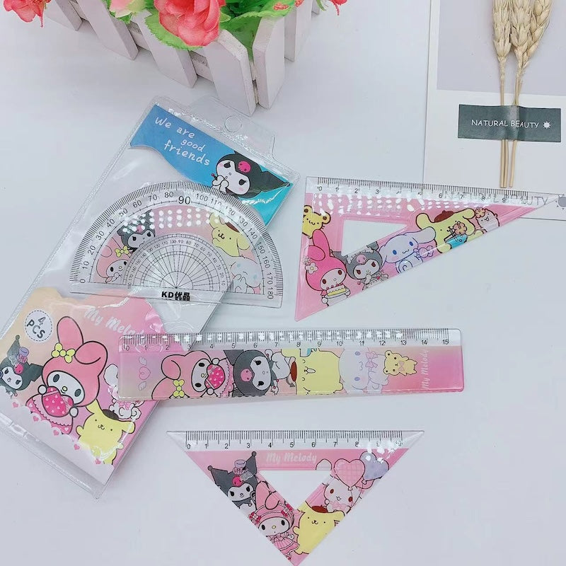 Cute Cartoon Geometry Set for Kids (4PCS)