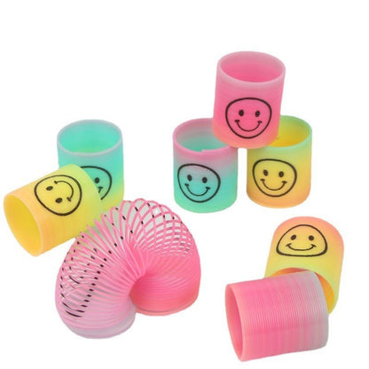 Rainbow Smiley Mini Stretch Rings