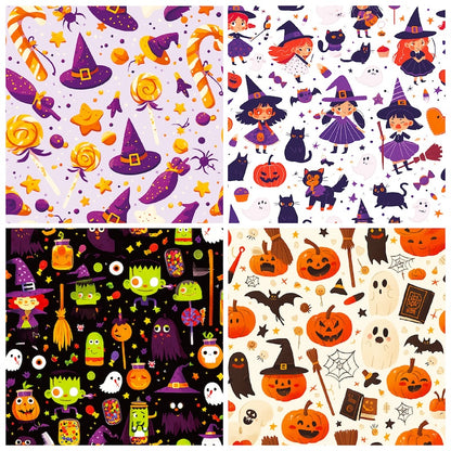 12-Sheet Halloween DIY Paper Set