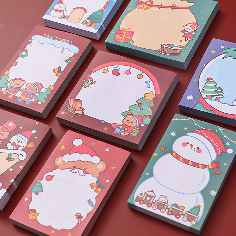 Christmas Sticky Notes – Cute Holiday Memo Pads (8×8 cm, 50 Sheets)
