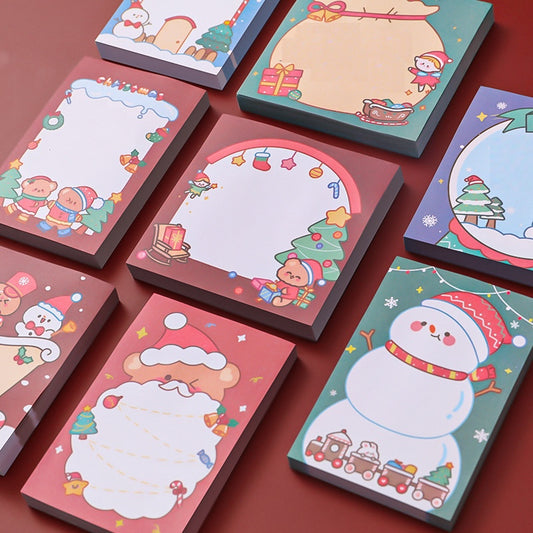 Christmas Sticky Notes – Cute Holiday Memo Pads (8×8 cm, 50 Sheets)