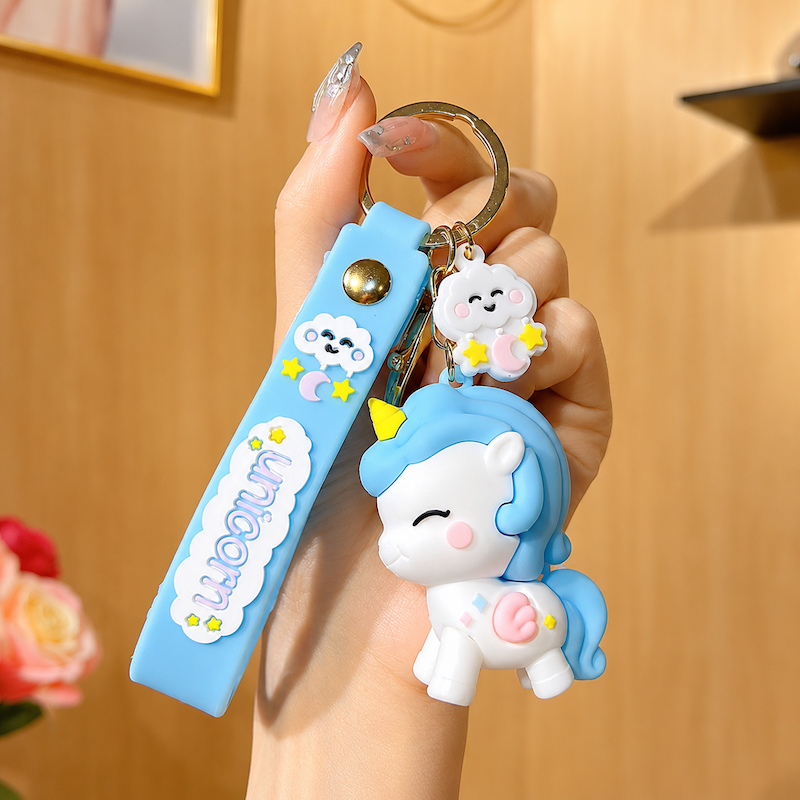 Cartoon Soft Silicone Keychain - Unicorn