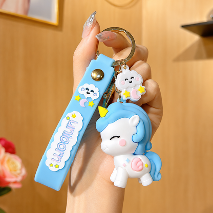 Cartoon Soft Silicone Keychain - Unicorn