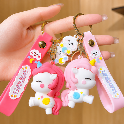 Cartoon Soft Silicone Keychain - Unicorn
